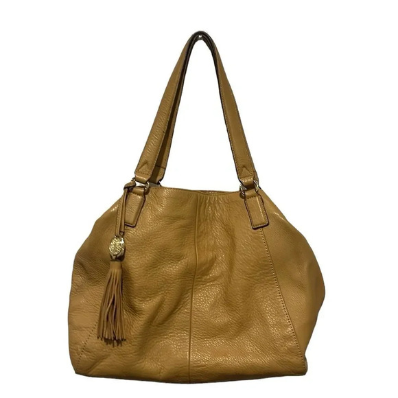Vince Camuto pebbled leather tote back in oak - Picture 1 of 11